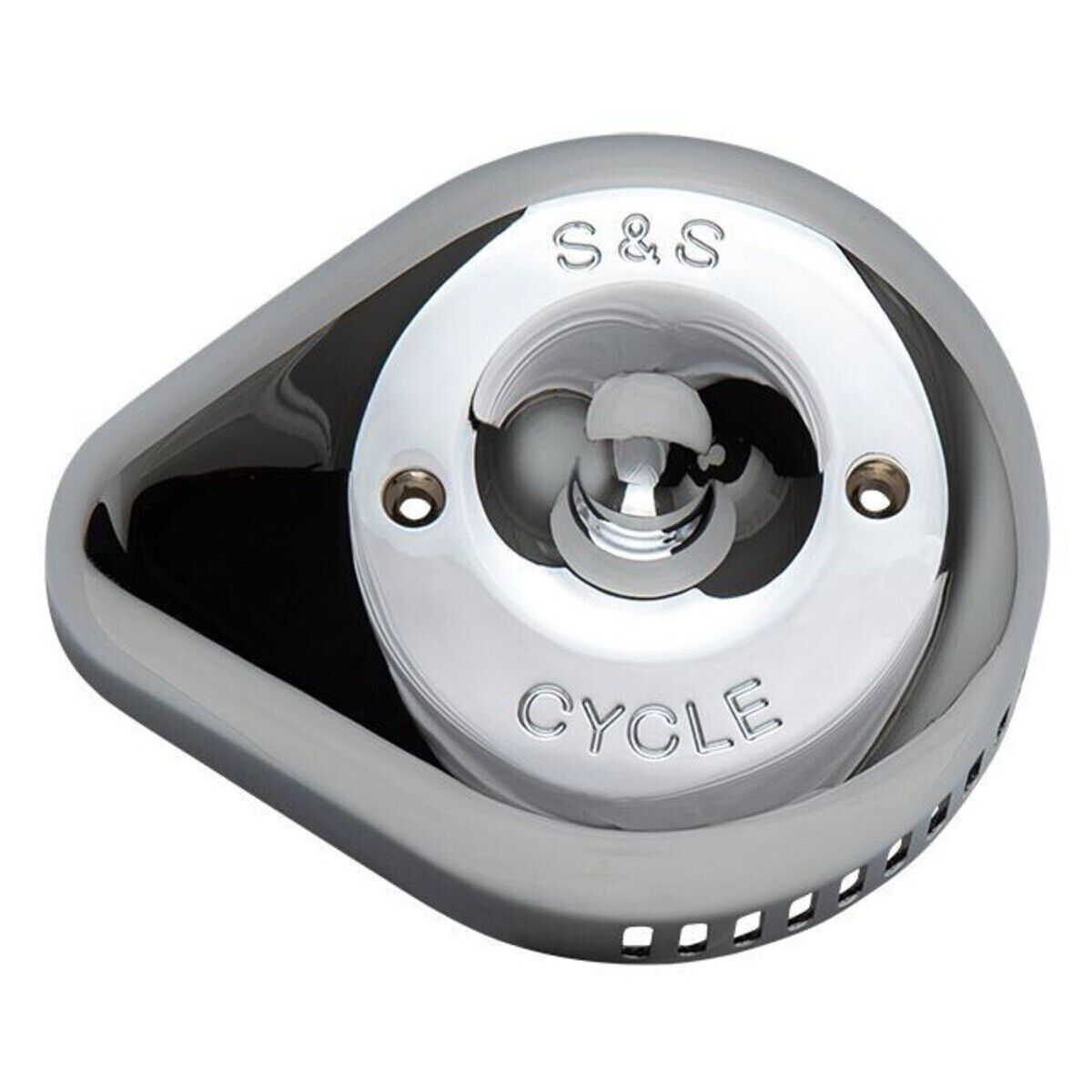 S&S Cycle Stealth Slasher Teardrop Air Cleaner Cover Chrome 170-0532 for M8