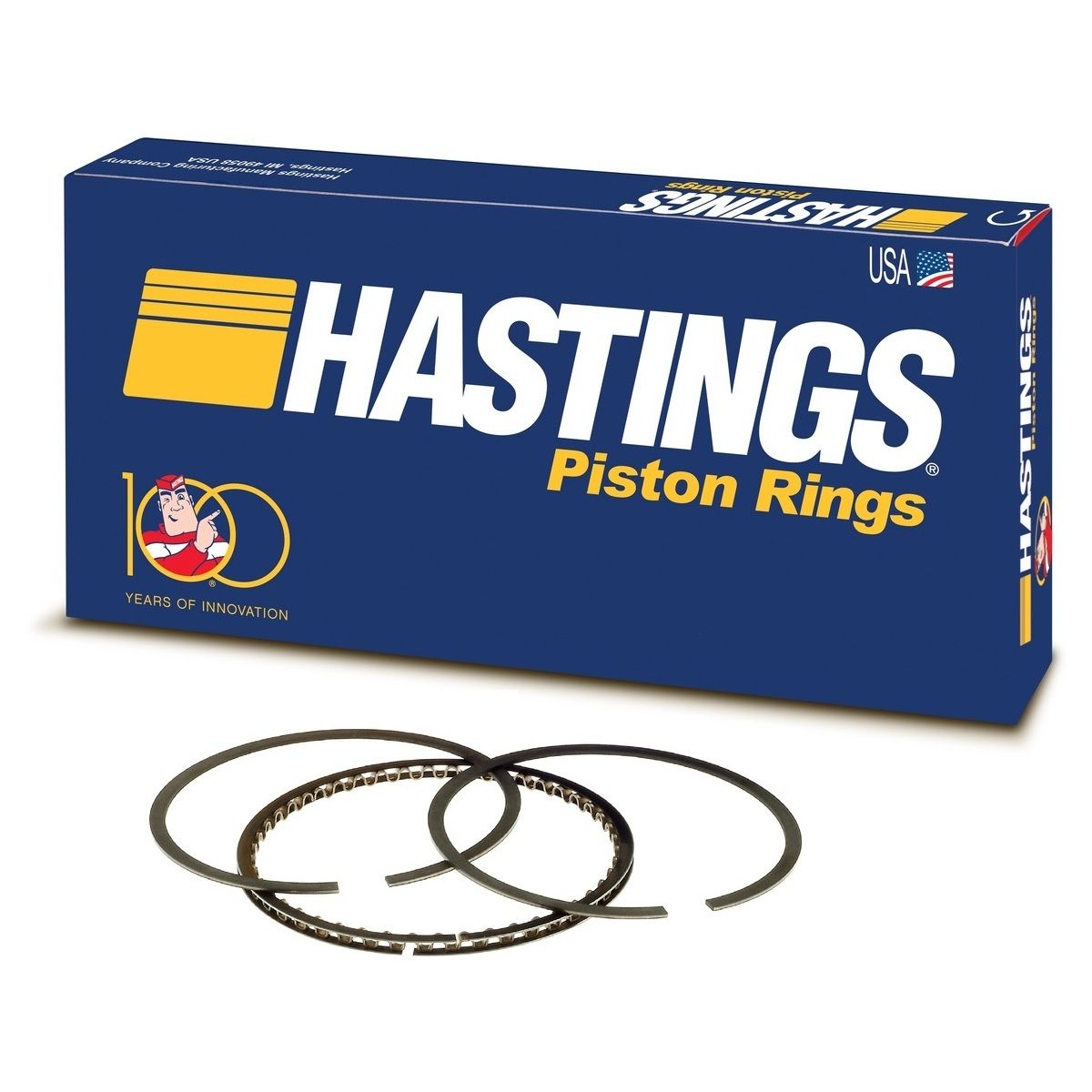 Hastings Rings Piston Ring Set +20 Cast 6127-20 for Shovelhead 1340