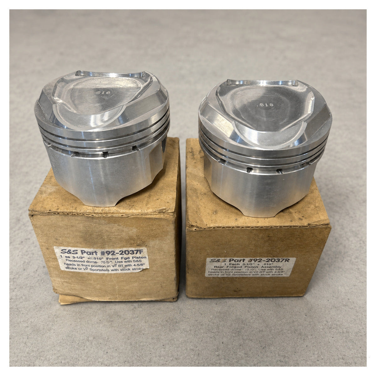 S&S 80" Piston 88.9 mm 10.9:1 92-2037 for Shovelhead Evolution Sportster
