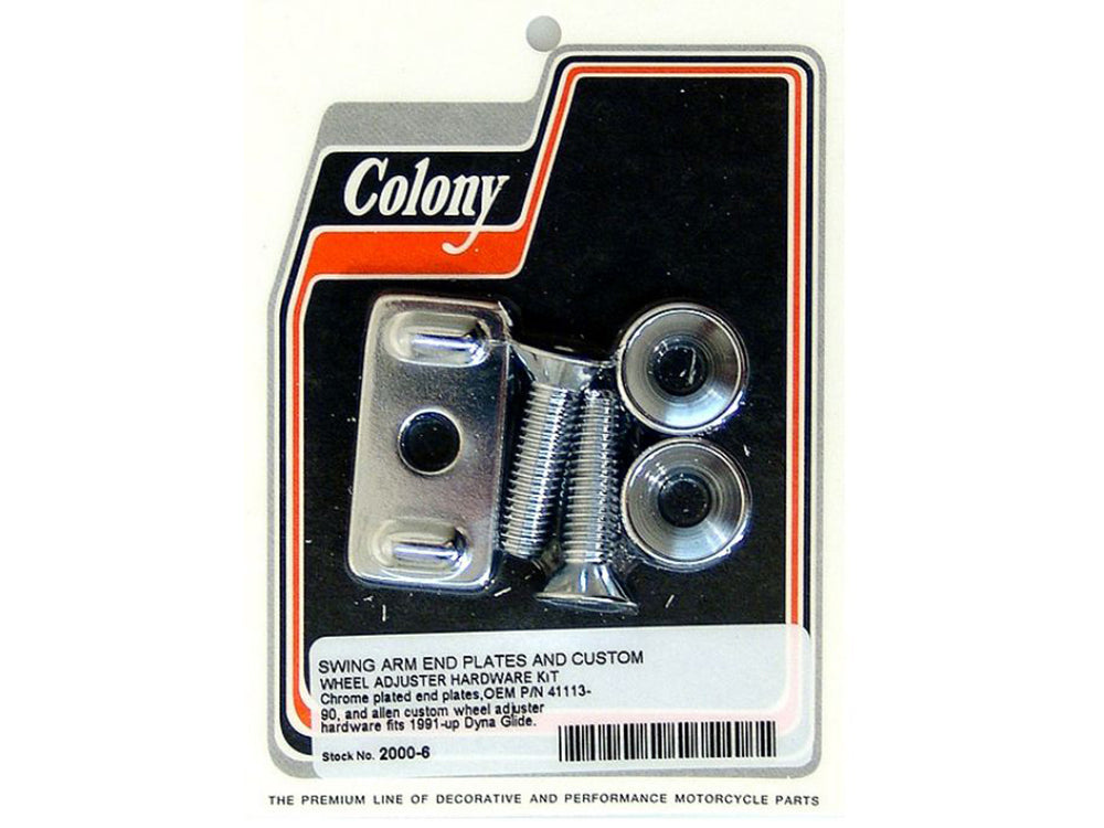 Colony Machine Axle Adjusting Kit Chrome 2000-6 for Dyna 1991-2005
