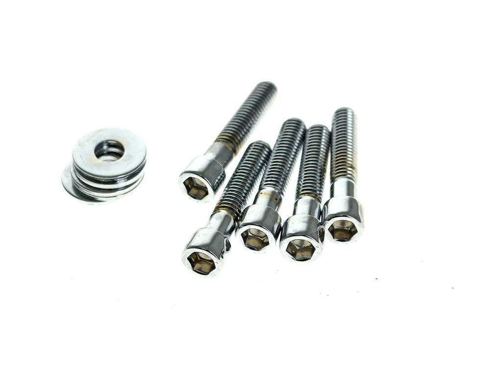 Colony Machine Rear Pulley Bolts Chrome 2052-10 for Softail & Dyna