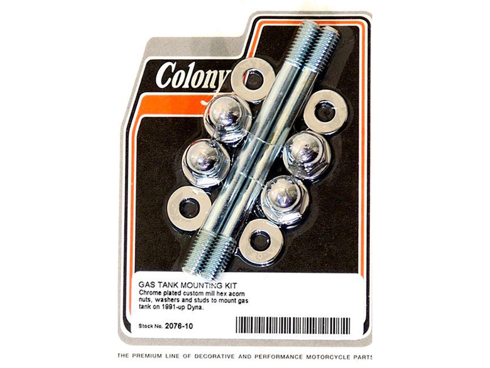 Colony Machine Fuel Tank Mount Kit Chrome 2076-10 for Dyna 1991-2017