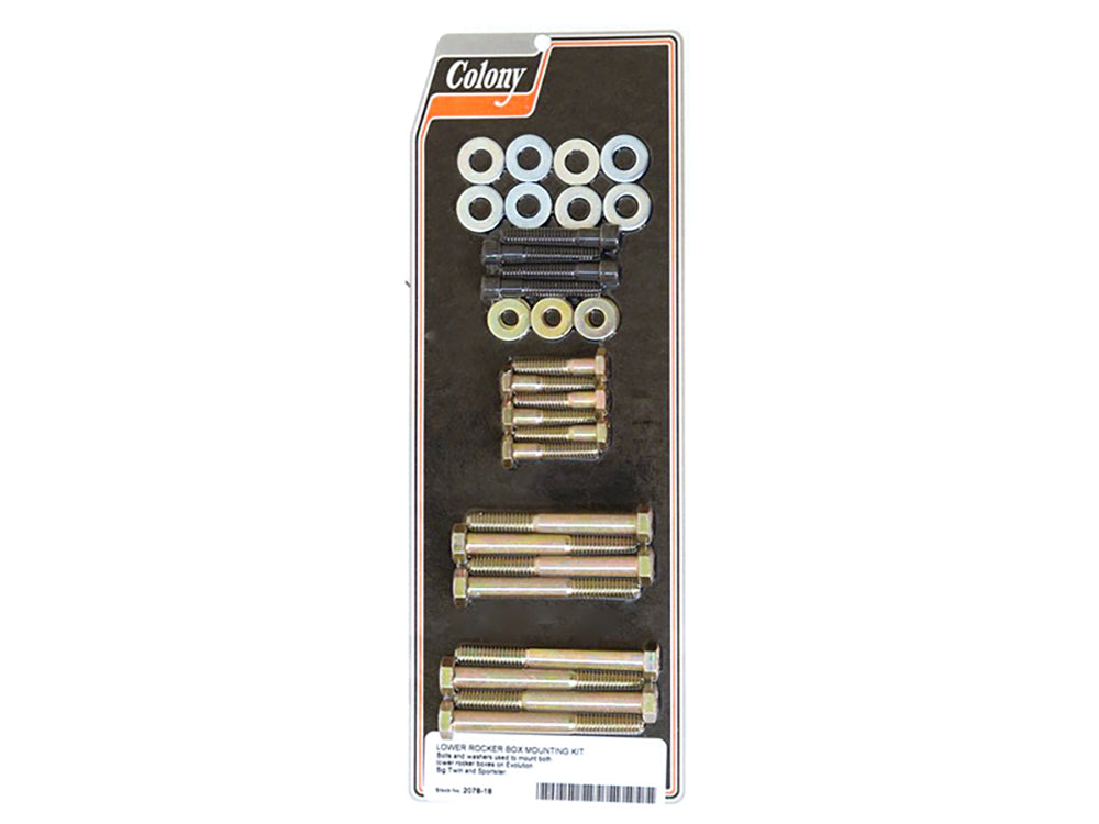 Colony Machine Lower Rocker Box Mount Kit 2078-18 for Evo Big Twin & Sportster
