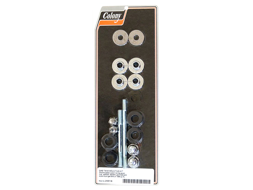 Colony Machine Fuel Tank Mount Kit Chrome 2107-16 for Sportster 1996-2003