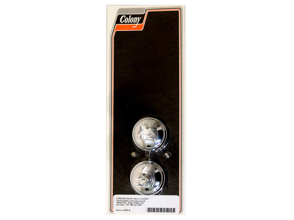 Colony Machine Rear Axle Covers Chrome 2121-2 for Softail 1987-2007