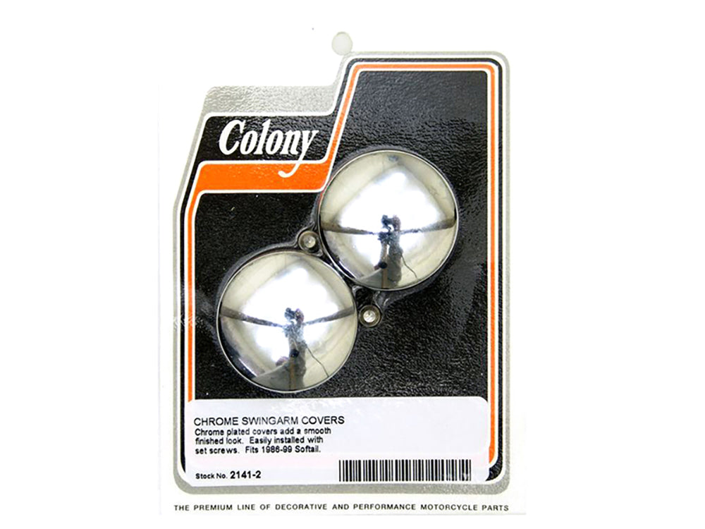 Colony Machine Swingarm Pivot Bolt Covers Chrome 2141-2 for Softail 1986-1999