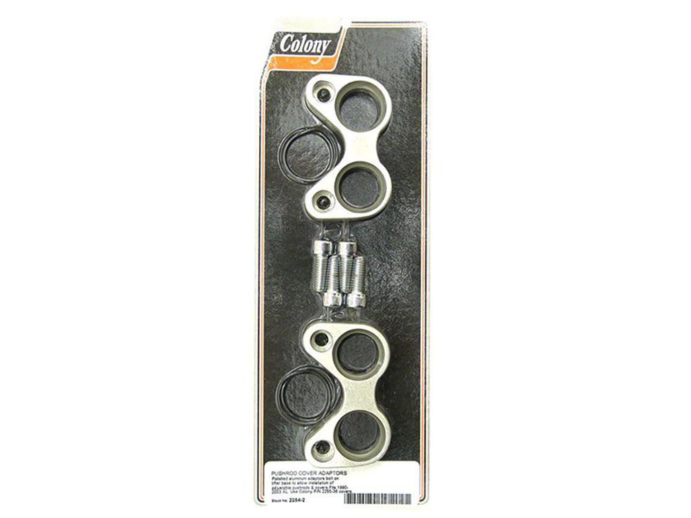 Colony Machine Pushrod Cover Adaptors 2254-2 for Sportster 1991-2003