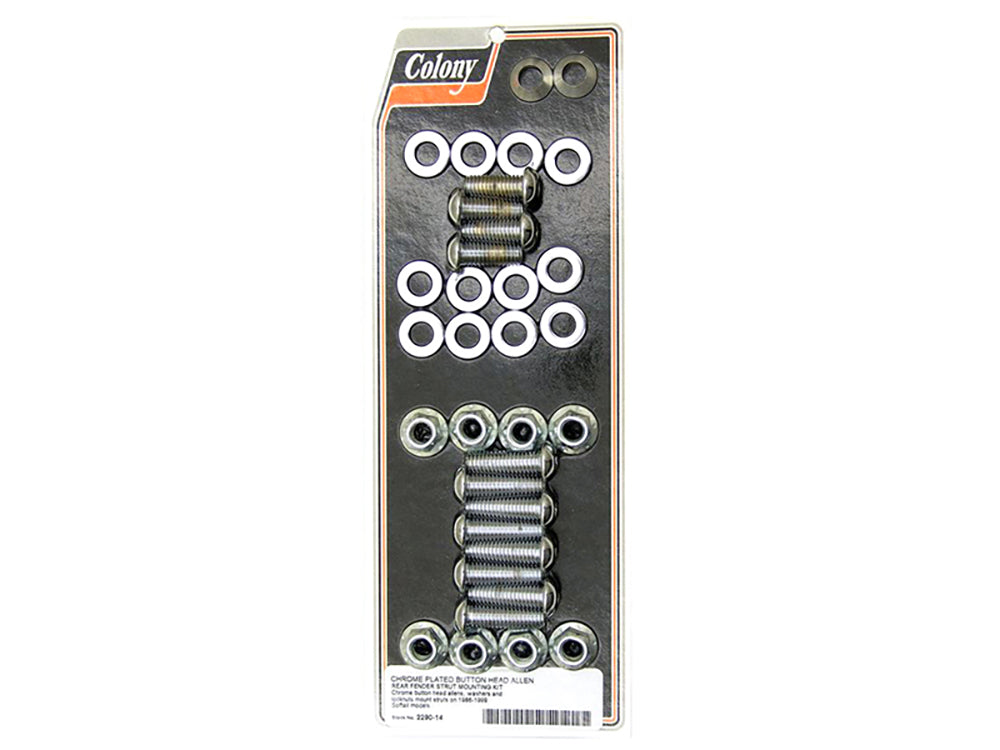 Colony Machine Rear Fender Strut Mount Kit Chrome 2290-14 for Softail 1986-1999