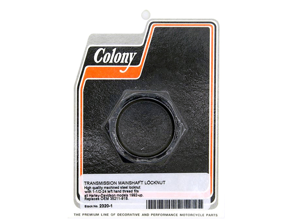 Colony Machine Transmission Mainshaft Locknut 2320-1 for Big Twin & Sportster