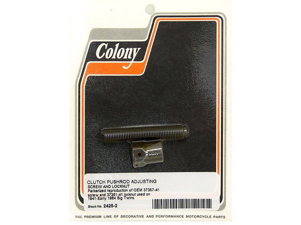 Colony Machine Clutch Pushrod Adjusting Screw & Lock Nut 2425-2 for Big Twin 1941-1984