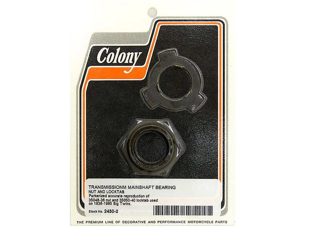 Colony Machine Bearing Lock Nut & Washer 2430-2 for Big Twin 1936-1985
