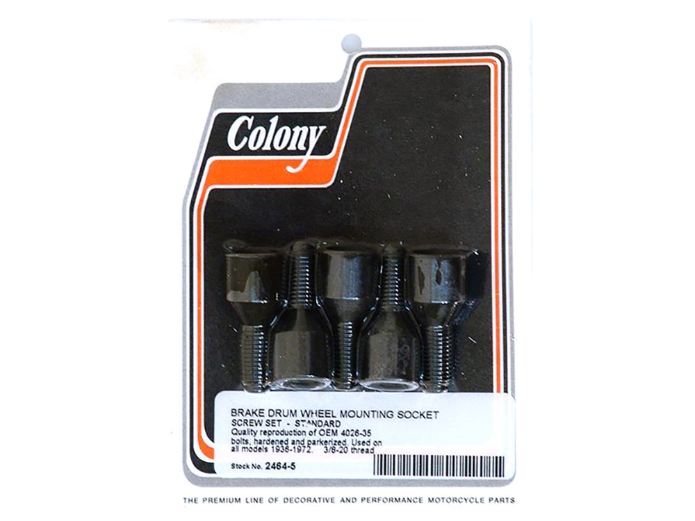 Colony Machine Drum Wheel Lugs Parkerized 2464-5 for Big Twin 1936-1972