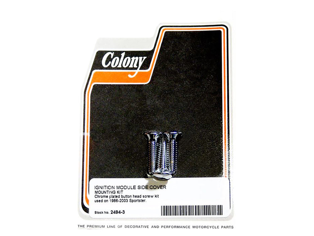Colony Machine Ignition Module Side Cover Bolts Chrome 2494-3 for Sportster 1982-2003