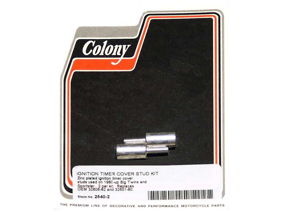 Colony Machine Ignition Timer Studs 2540-2 for Big Twin & Sportster