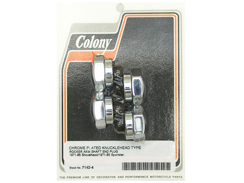 Colony Machine Rocker Arm Shaft Plugs 7142-4 for Big Twin & Sportster 1971-1985