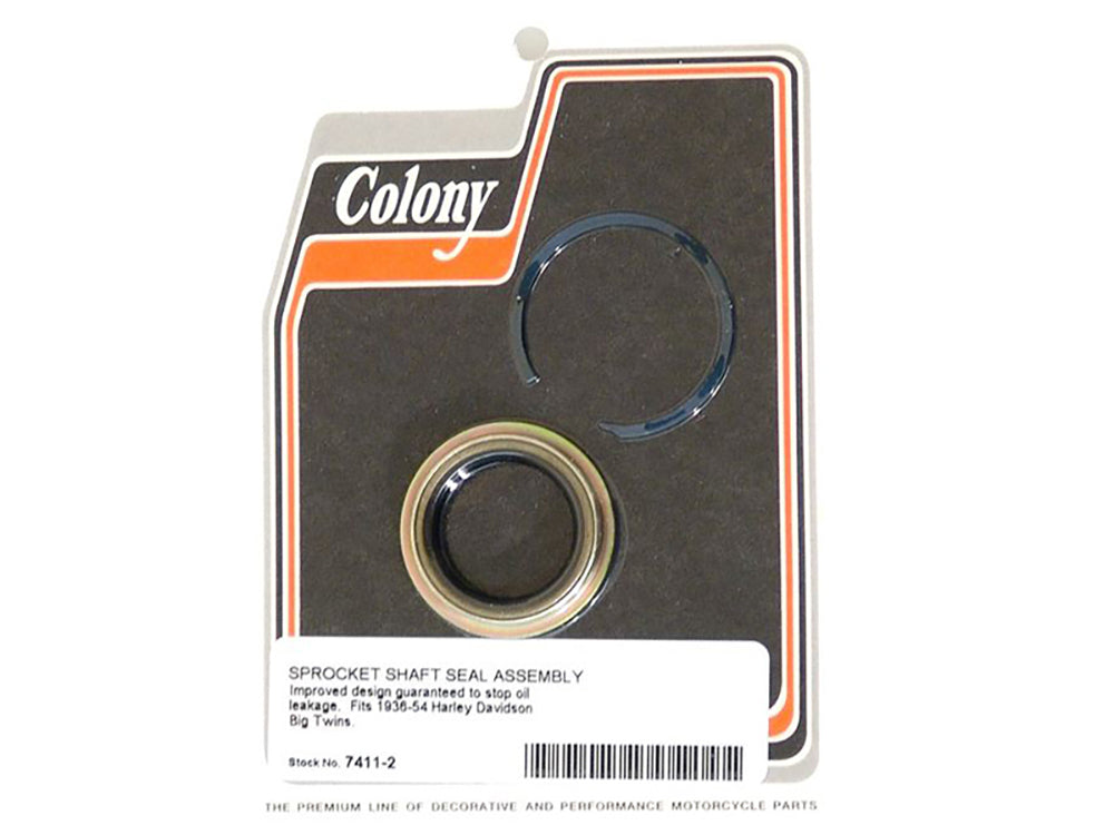 Colony Machine Sprocket Shaft Seal Set 7411-2 for Big Twin 1936-1954