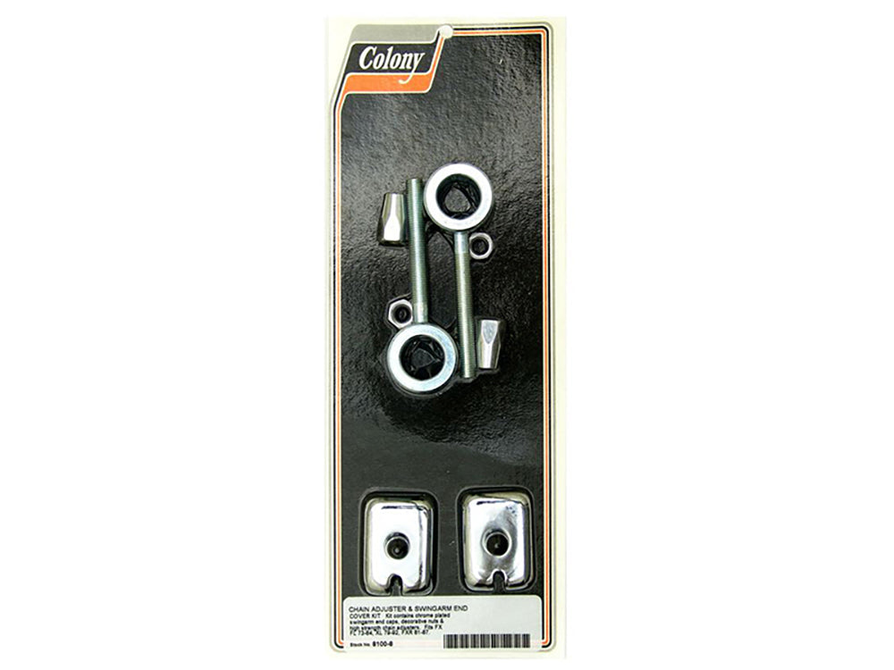 Colony Machine Rear Axle Adjusting Kit Chrome 8100-8 for FX FL FXR Sportster