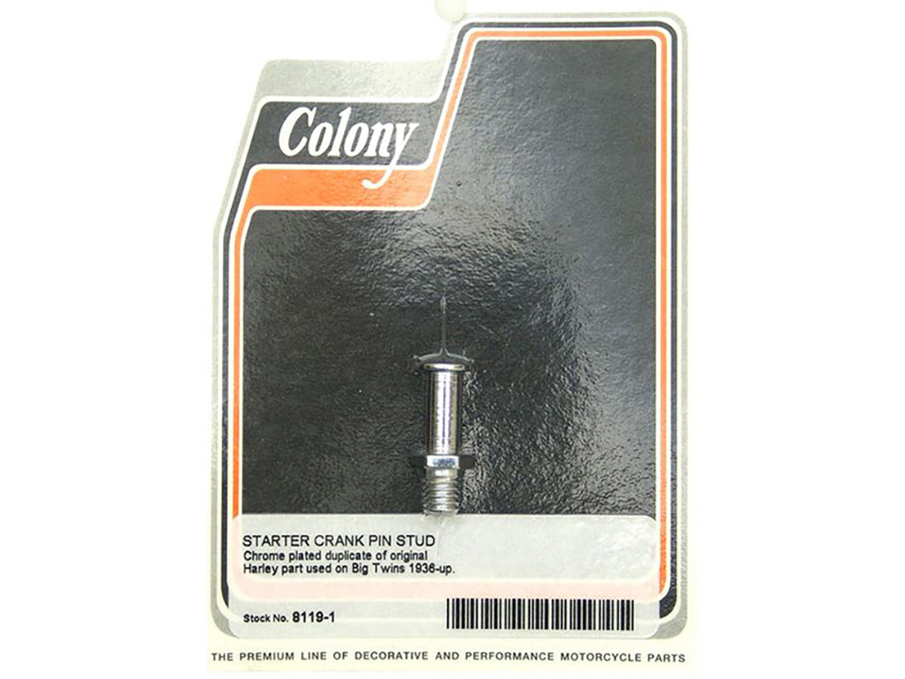 Colony Machine Kick Start Spring Stud Chrome 8119-1 for Big Twin 1936-1984