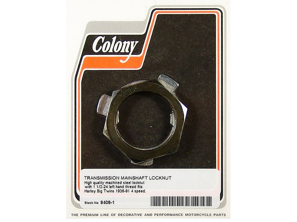 Colony Machine Transmission Mainshaft Lock Nut 8408-1 for Big Twin 1936-1991