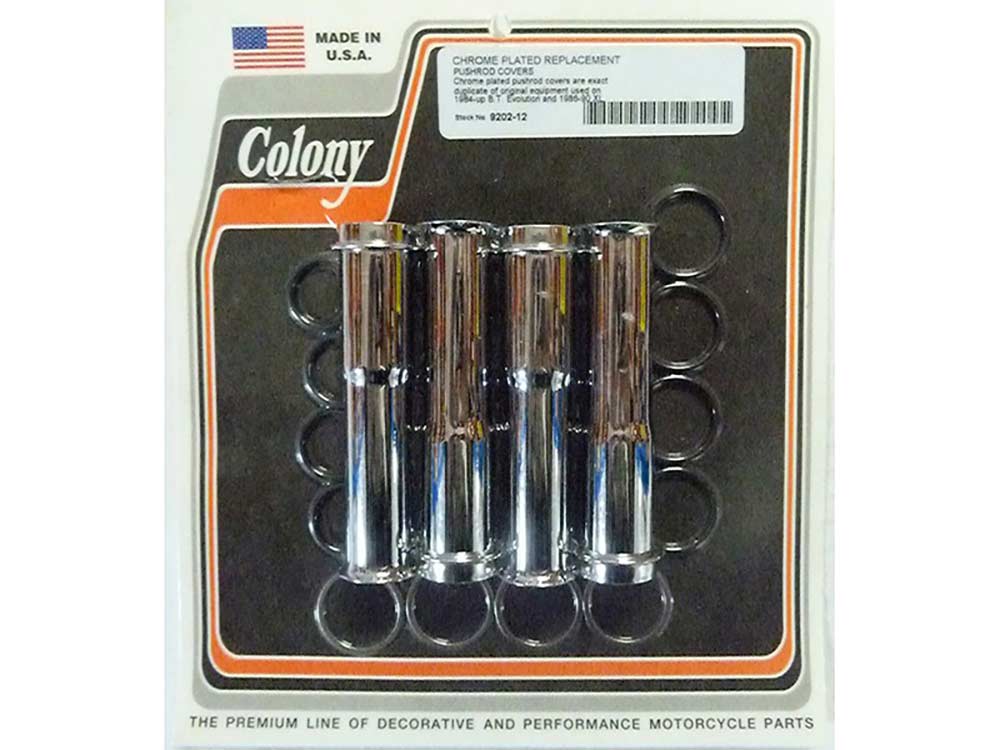 Colony Machine Lower Pushrod Covers Chrome 9202-12 for Evo 1984up & Sportster 1986-1990