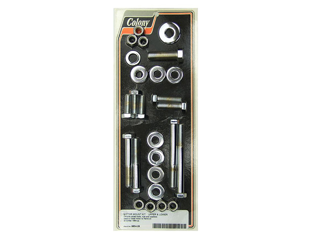 Colony Machine Engine Mount Bolt Kit Chrome 9854-28 for Softail 1984-1999