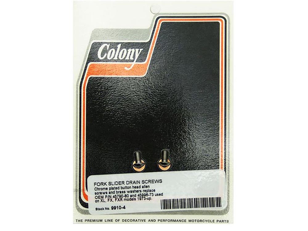 Colony Machine Button Head Fork Slider Drain Screws Chrome 9910-4