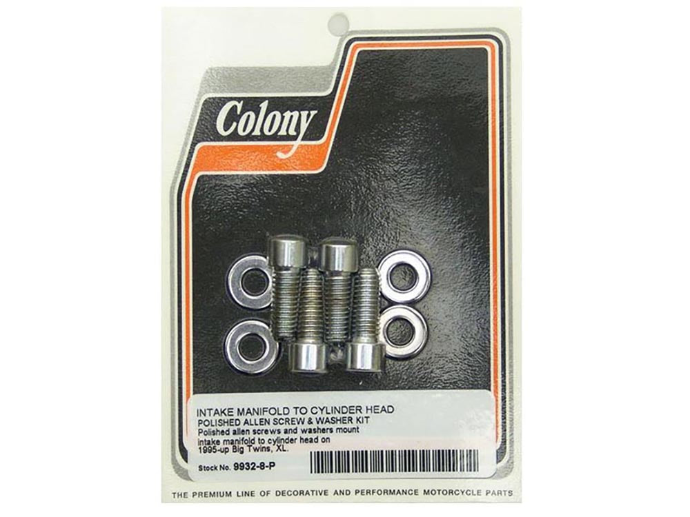 Colony Machine Intake Manifold Bolt Kit 9932-8-P for Big Twin & Sportster