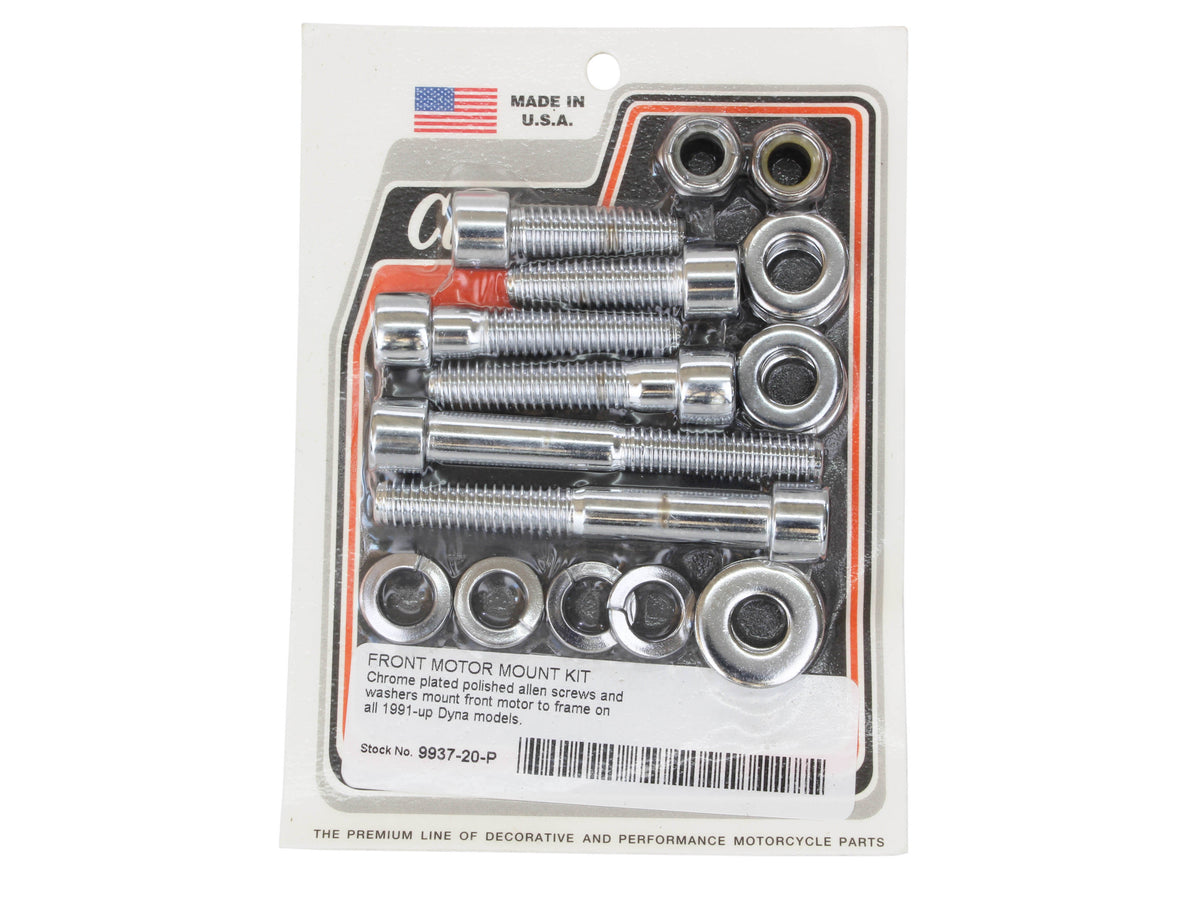 Colony Machine Front Engine Mount Bolt Kit Chrome 9937-20-P for Dyna