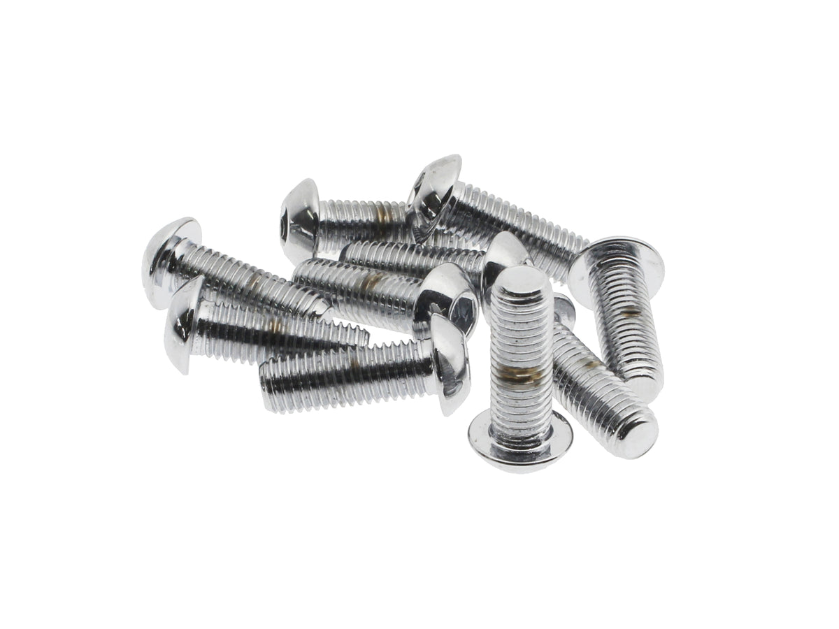 Colony Machine 1/4-28 x 3/4in Button Head Allen Bolts Chrome BHC-809