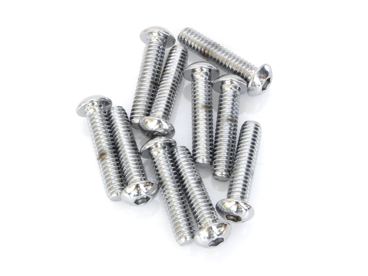 Colony Machine 1/4-20 x 1-1/8in. Button Head Allen Bolts Chrome BHC-833
