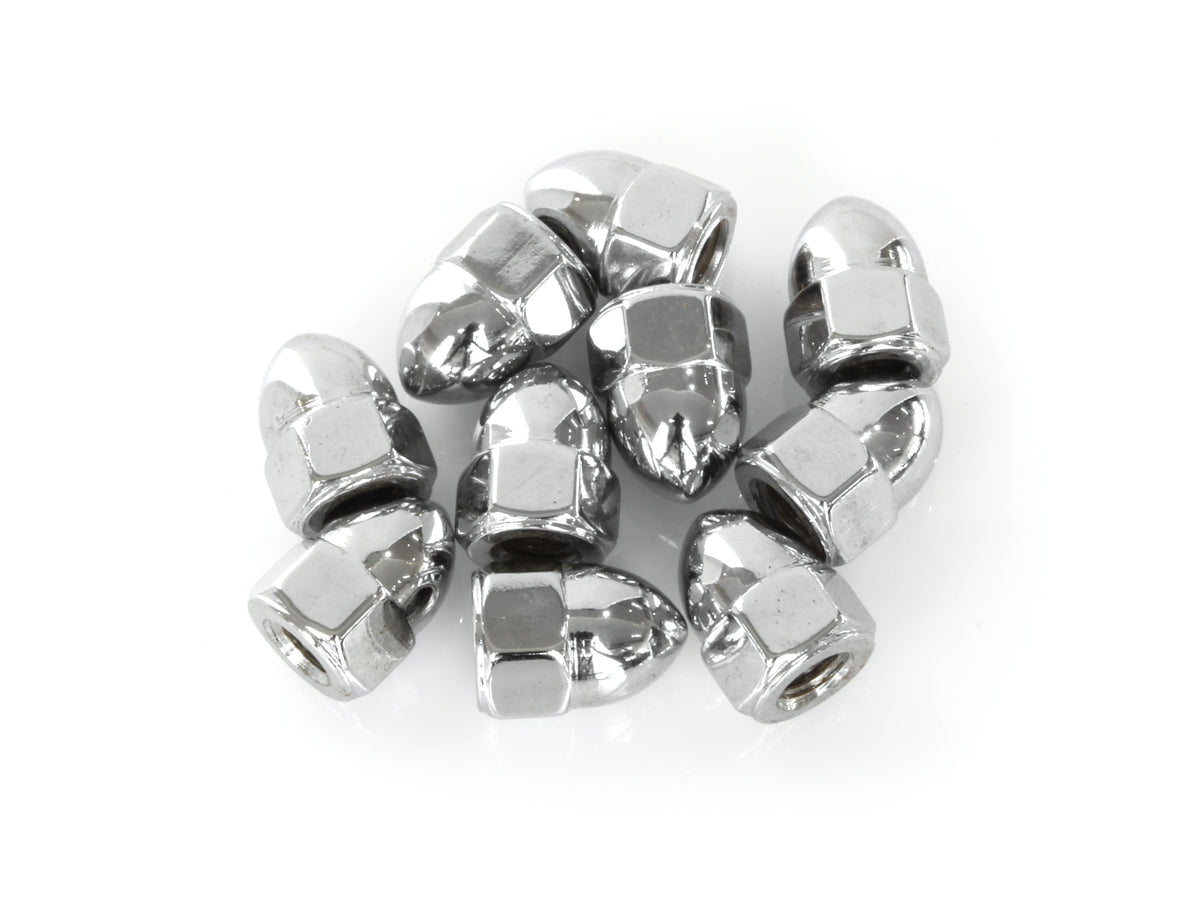 Colony Machine 1/4-28 Acorn Nuts Chrome PAN-152
