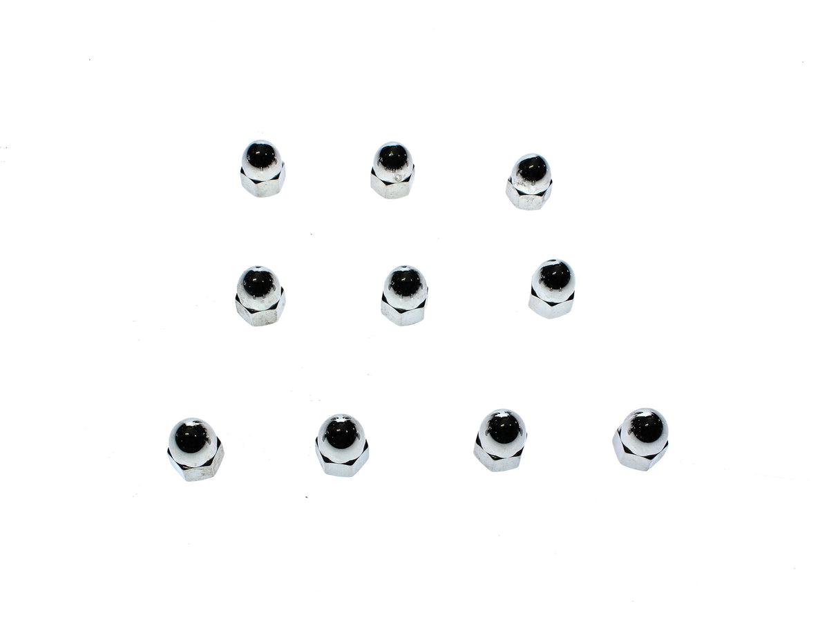 Colony Machine 1/2-13 UNC Acorn OEM Style Nuts Chrome PAN-163