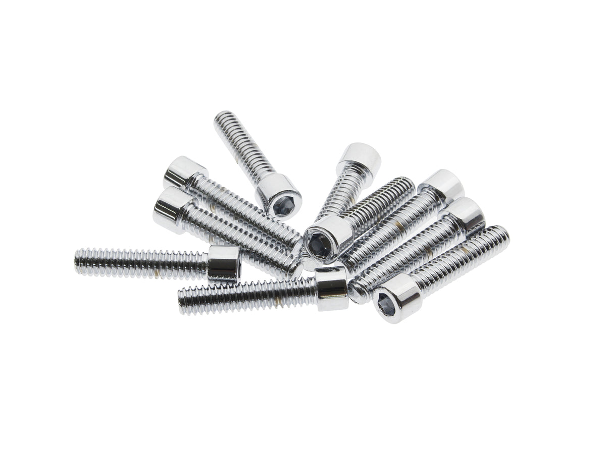 Colony Machine 1/4-20 x 1-1/8in. Socket Head Allen Bolts Chrome PSHC-261