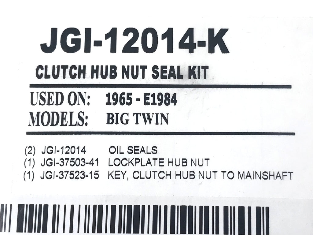 James Gaskets Inc Clutch Hub Nut Seal Kit Big Twin 1936-Early 1984 JGI-12014-K