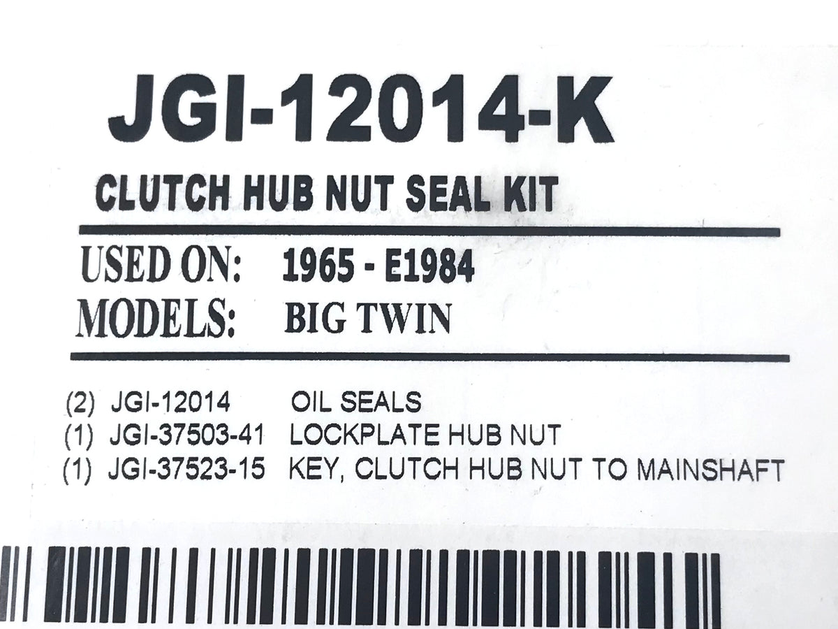 James Gaskets Inc Clutch Hub Nut Seal Kit Big Twin 1936-Early 1984 JGI-12014-K