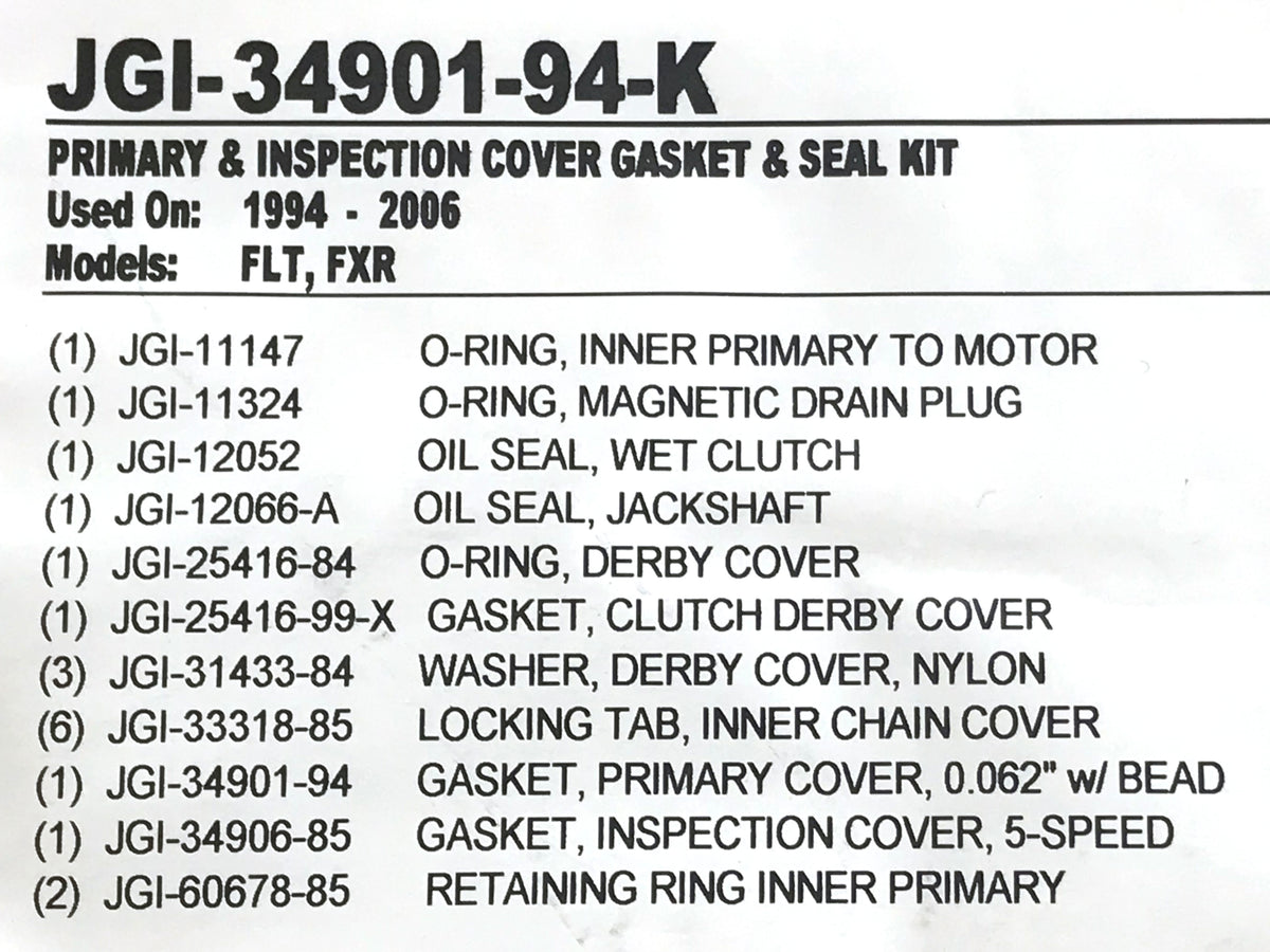 James Gaskets Inc Primary Cover Gasket Kit FXR Touring 1994-2006 JGI-34901-94-K
