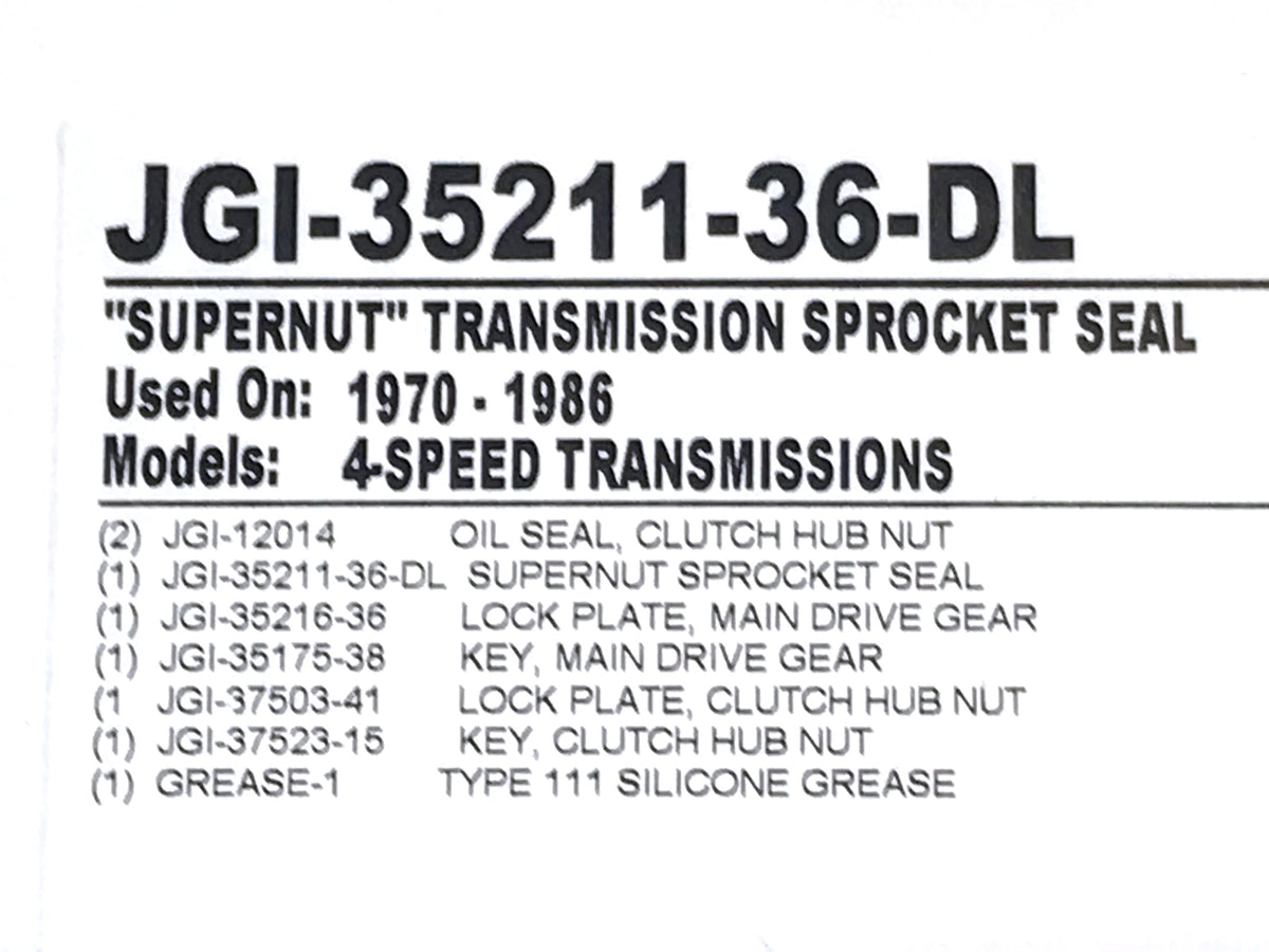 James Gaskets Transmission Super Nut Seal 4Spd Big Twin 1970-1986 JGI-35211-36DL