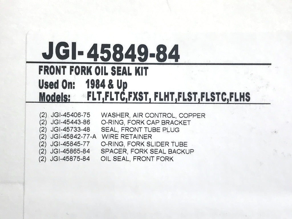 James Gaskets Inc 41mm Fork Seal Kit Softail 1984-2017 Touring 1984-2013