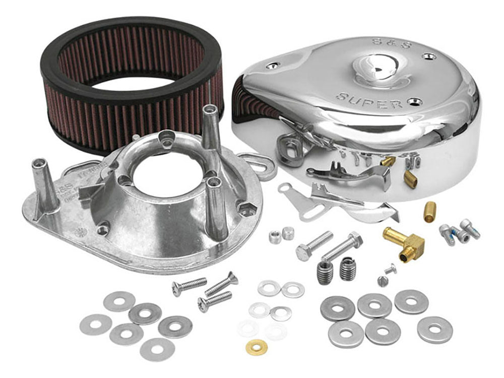 S&S Chrome Teardrop Air Cleaner Kit SS17-0399 for Big Twin & Sportster